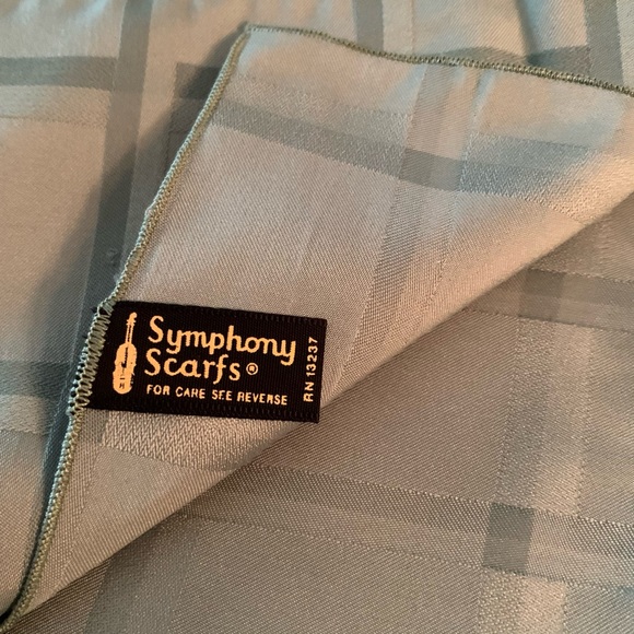 Echo Vintage Wrap Scarf ~Stripes & Squares /Symphony 21" Square Scarf~green - Picture 3 of 12